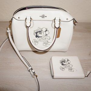 Disney X Coach Cream Purse and Wallet